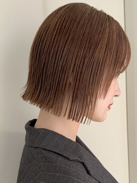 ノラギンザユー(NORA GINZA/U) 切りっぱなしミニボブ艶暗髪シースルーバング