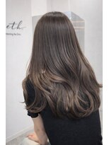 ムクコア(Muk CORE) レイヤーカット レイヤーロング チョコブラウン 川崎