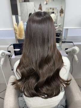 ランド 千葉(land) くすみブラウンベージュカラー×艶感ウェーブヘア