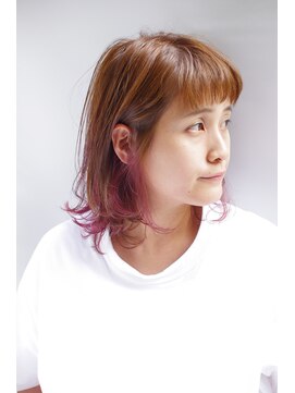 アクセル エルヴェ 城東店(AXCEL E'LEVER) インナーカラ×ピンクヴァイオレット