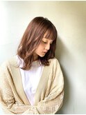 姫カット シアーカラー グレーベージュ ゆるふわウェーブ 表参道
