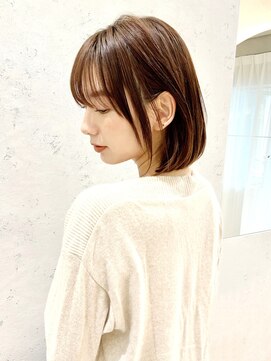 ロンドプランタン 恵比寿(Lond Printemps) 【lond水野】大人かわいい暖色系カラーグラボブ　ペールベージュ