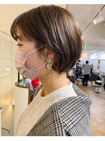 インビテーション(invitation)&nbsp;丸みショート×ベージュカラー