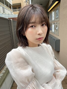 サク(Sac.) シースルー　外ハネボブ　透明感カラー　恵比寿　Sac.栃木優佑