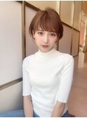 【小鳥居】シルキーベージュ大人可愛いボブショート前上がりボブ