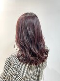 ★大人かわいい春カラー ビビットピンク 透明感カラーくびれヘア