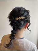 ミディアム編みおろしアレンジ
