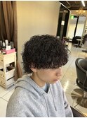 波巻きツイストスパイラルパーマウルフ メンズウルフパーマ