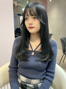 グロー 大宮(GLROW) レイヤーカット 顔まわりカット オリーブグレージュ 韓国