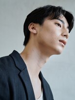 センターパートカルマヘアニュアンスパーマ韓国シャドウパーマ