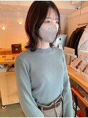 アッシュベージュ×くびれミディアム