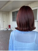ボブ×ピンクブラウン