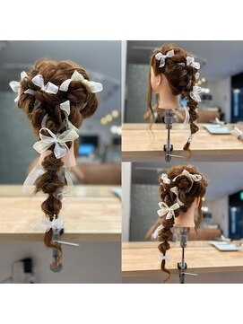 トゥージュ ベル(Toujours Belle) フワモコモ編み下ろしリボンアレンジ