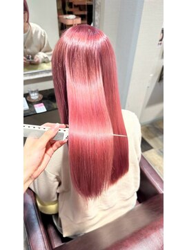 ポイントファイブバイソレイユ 小松店.5 by SOLEIL) ロング髪質改善ヘアエステブリーチピンクカラー