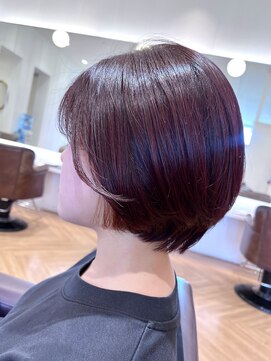 コワファースト  させぼ五番街店(COIFF1RST) 丸みショートボブ×チェリー color