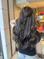 アンダーバーホワイト(_white)&nbsp;ハイライトブリーチ髪質改善トリートメントエクステ神戸三宮