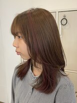 ジュエ ヘアー デザイン(Jue hair design)&nbsp;ハイレイヤー×ピンクインナーカラー