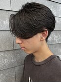 メンズマッシュセンターパートスパイラルパーマニュアンスパーマ