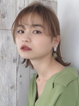 ベルヘアーデザイン 堺東(Belle hair Design) 韓国風切りっぱなしボブオリーブグレージュ堺東20代30代40代50代