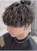 原宿メンズパーマ波巻きパーマセンターパートシャドウパーマ◆