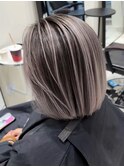コントラストグレージュバレイヤージュ