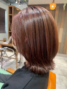 エミュー 大船店(emue) 大船駅髪質改善カラー縮毛矯正艶カラートリートメントブラウン◆