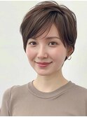 ココアブラウンアッシュ大人美人レイヤーショートA6越谷30代40代