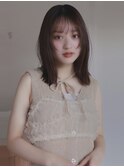 透明感ナチュラルレイヤーミディ/チョコレートカラー