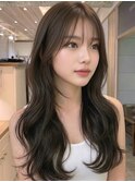 ピンクベージュ×前髪×髪質改善[髪質改善/縮毛矯正/韓国]T