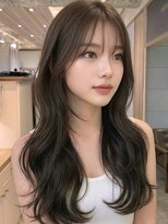 プラグ バイ ネオリーブ(plug by neolive)&nbsp;ピンクベージュ×前髪×髪質改善[髪質改善/縮毛矯正/韓国]T