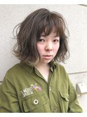 ナチュラルくせ毛風ゆるふわハイトライトフラッフィーボブ