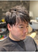 ナチュラル黒髪暗髪ツーブロック