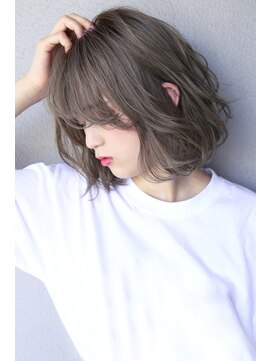 ブラン 栄(Blanc) 【Blanc/栄】ミントアッシュ_くすみブルー_ボブレイヤー