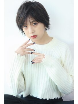 オーロ 武庫之荘店(ORO) ハンサムショート・アッシュブラック・薄め前髪