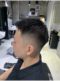 メンズスキンフェードバーバービジネス眉毛F