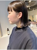 アッシュブラウンとラベンダーのインナーカラー