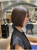 切りっぱなしボブでツヤツヤボブ