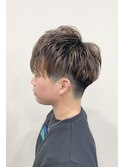 メンズメッシュ×ブリーチカラー×白髪ぼかし