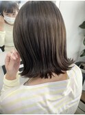 20代30代40代グレージュナチュラルボブ外ハネ