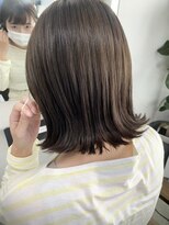 ヘアー アイス 御器所本店(HAIR ICI) 20代30代40代グレージュナチュラルボブ外ハネ