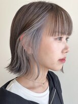 ツキ 横浜店(tuki)&nbsp;ミルクティーベージュダブルカラーケアブリーチインナーカラー