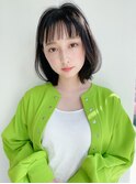 丸みショート前髪ありボブ*結べるボブ*地毛風カラー*白髪染め