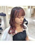 ケアブリーチインナーカラーピンク【CIEL中央町style】