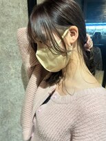 アース 高崎店(HAIR & MAKE EARTH)&nbsp;バレイヤージュ_ イヤリングカラー_顔周りレイヤー_サイドバング