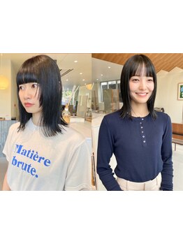 自然なストレート[ブリーチ/ダブルカラー/インナーカラー/レイヤーカット/縮毛矯正/韓国]