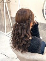 クランルシェ(clan luce)&nbsp;お花ハーフアップ/心斎橋ヘアセット