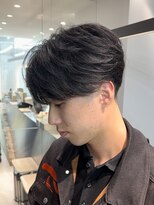 ロンドシエル 横浜(Lond ciel)&nbsp;men'sニュアンスパーマブルーブラックメンズブリーチなし横浜