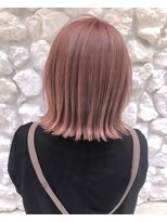 ヘアサロン エフ 渋谷(F) ピンクベージュ#ボブ#ケアブリーチ