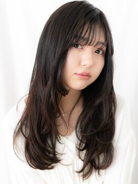 カバーヘア ブリス 志木南口駅前店(COVER HAIR bliss) 韓国レイヤーロング黒髪ウェットヘア//志木20代30代