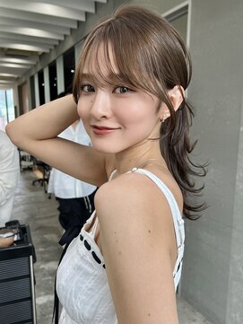 ロンドイディールバンダイ 新潟万代(Lond ideal) 結んでもかわいい顔まわり×ココアベージュ